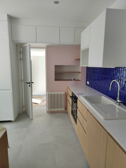 Cuisine rose et bleu