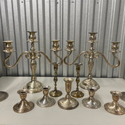 Silver Candlesticks | $2 | Qty: 11
Silver Candelabra | $8 | Qty: 4