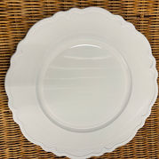 White Chargers, Red Roof Vintage Rentals, Chattanooga and North GA Wedding and Event Rentals