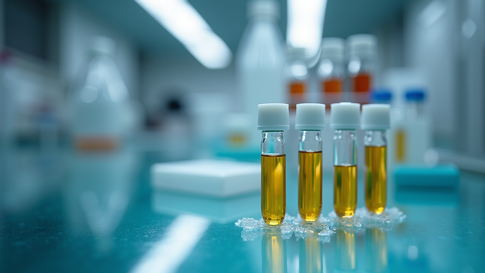 Eye-level view of laboratory equipment with peptide samples