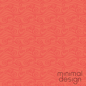 seamless coral wave curls modern coastal blender pattern