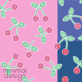 Tossed cherries repeating pattern
