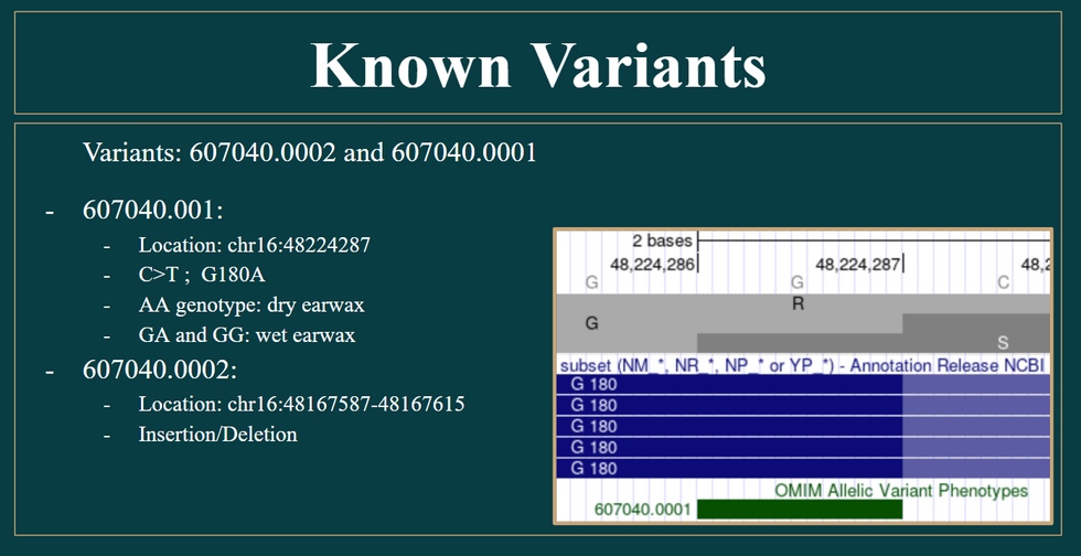 Known variansts