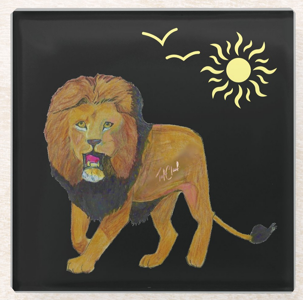Thumbnail: Zion Lion Glass Coasters (Set of 2)