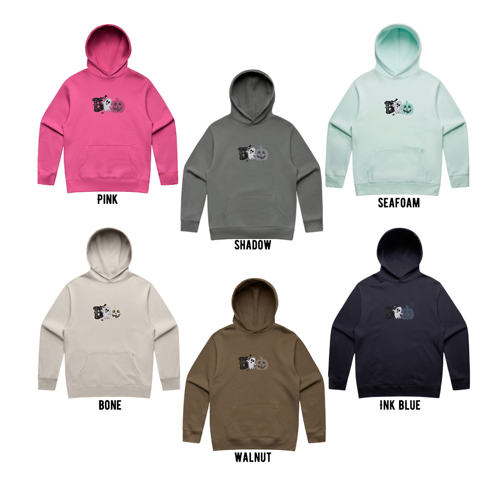 Thumbnail: Embroidered Halloween “BOO” Spooky Season Hoodie