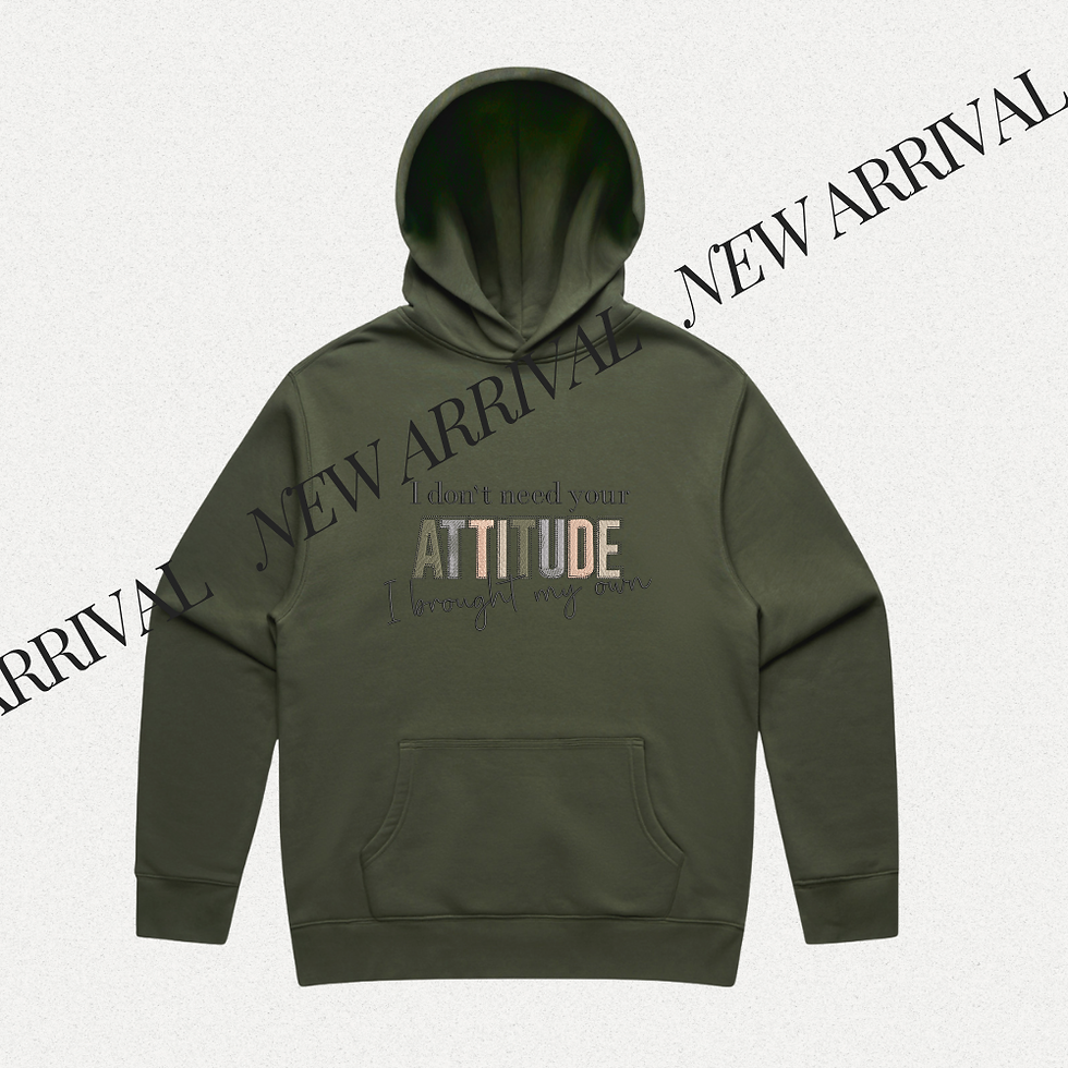 Thumbnail: Custom Embroidered Hoodie – “I Don’t Need Your Attitude” Design