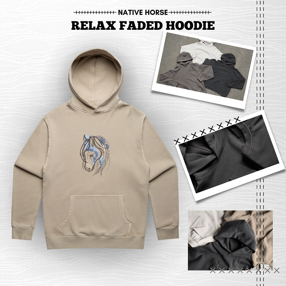 Native Horse Embroidered Hoodie