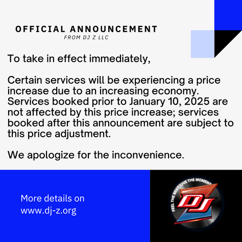 Service Price Increase
