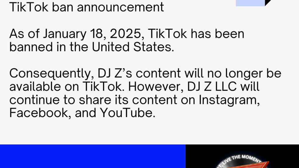 TikTok Ban Announcement