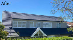 Completed East Lindfield Re-Roof. Monier Flat Shingle Tiles in Colour Peak