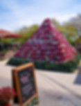 Eine Pyramide aus Blumen auf dem Gertrudenhof