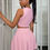 Thumbnail: Pink Two -Piece Skirt Set 