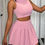 Thumbnail: Pink Two -Piece Skirt Set 
