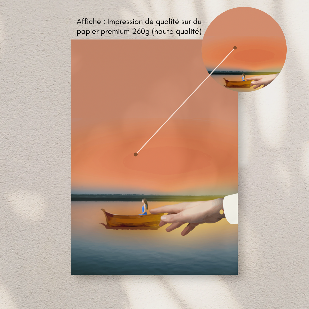 LA BARQUE - Affiche Grand Format