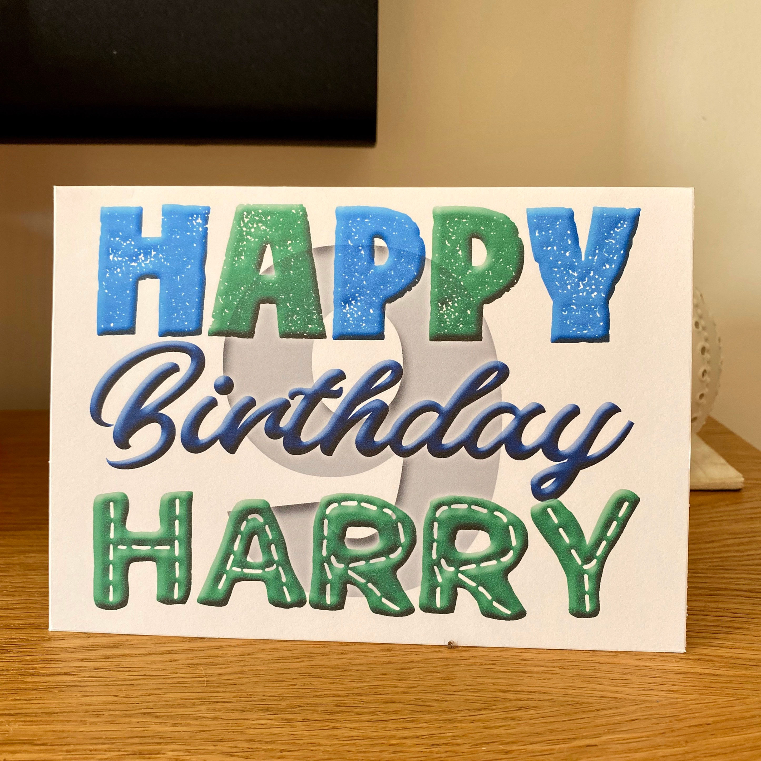 Personalised Birthday Card for Boy with Age