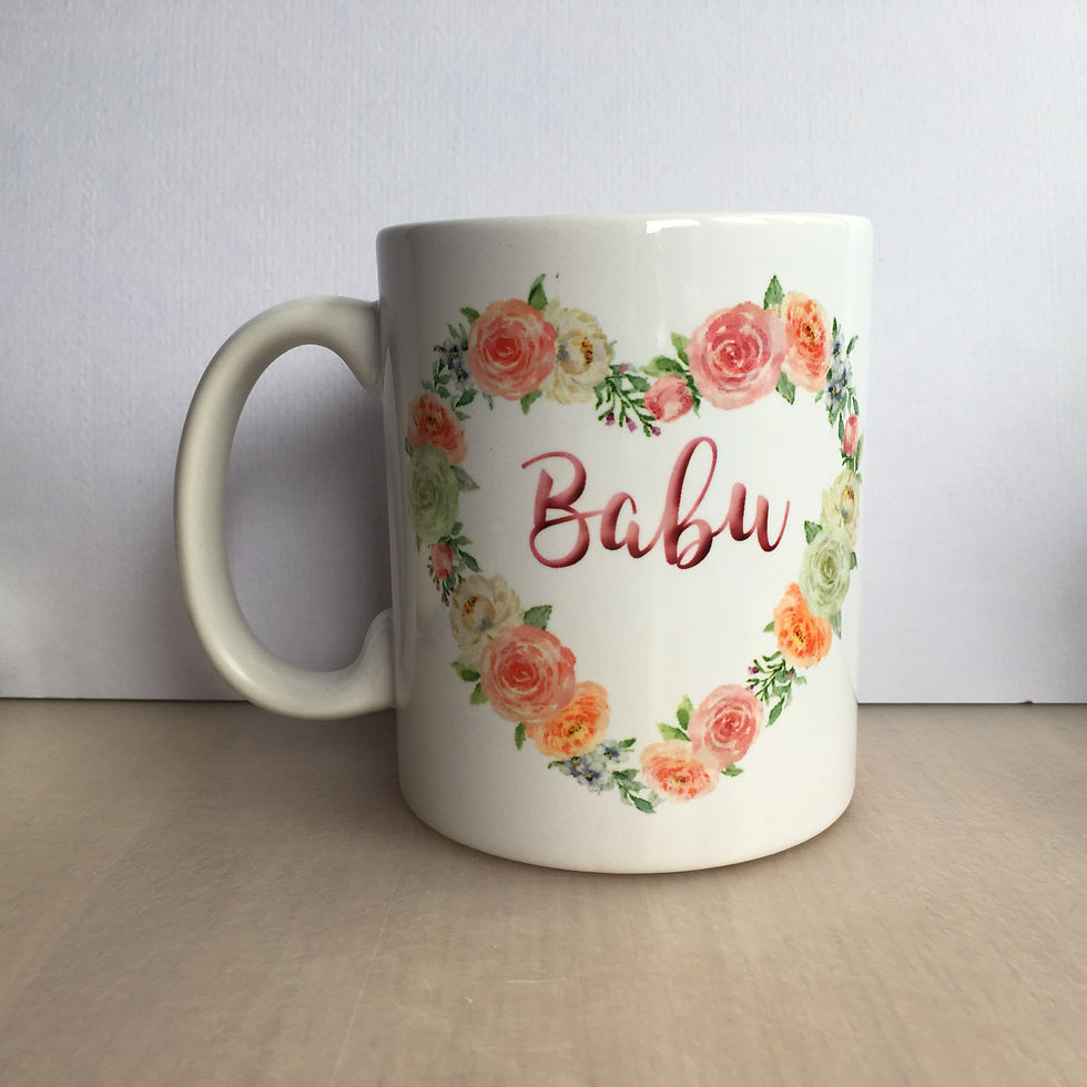 Thumbnail: Personalised Floral Heart Mug
