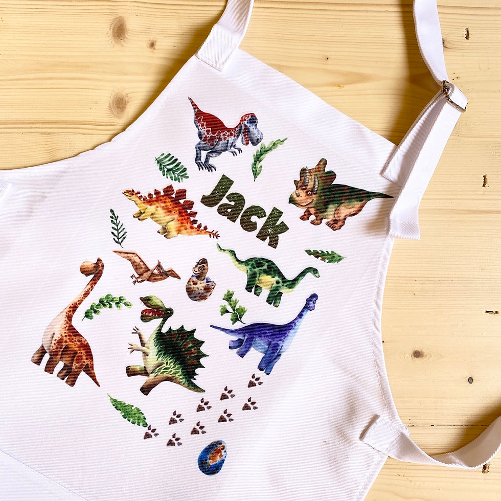 Thumbnail: Watercolour Dinosaur Kid's Apron