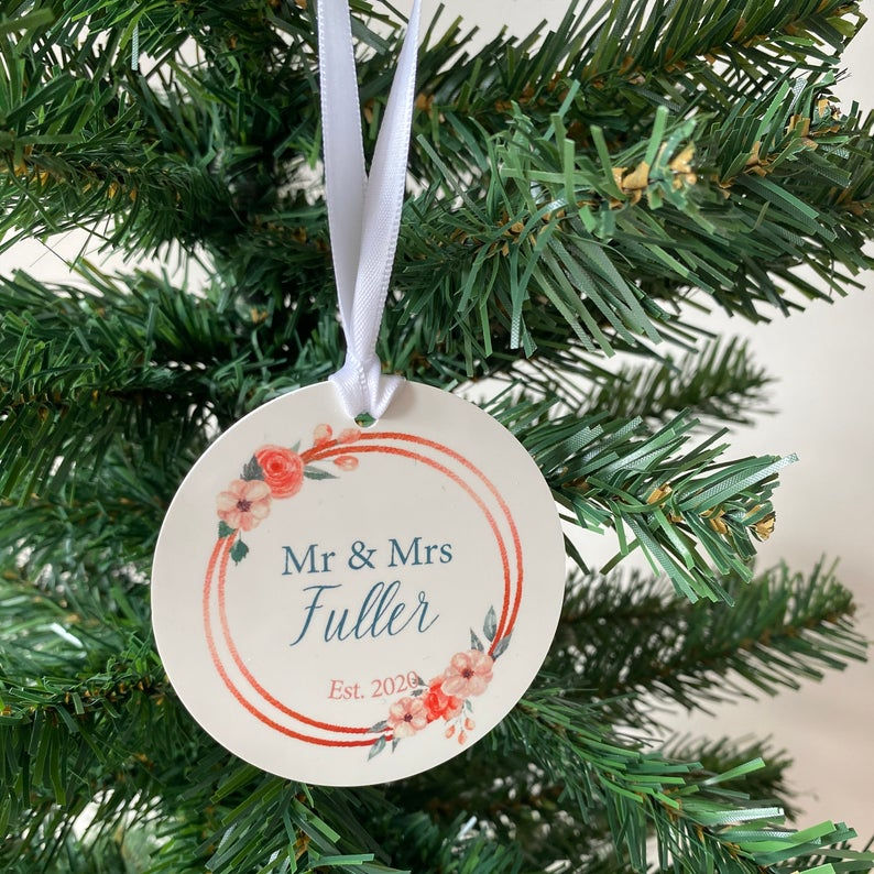 Thumbnail: Our First Christmas as Mr & Mrs Ornament