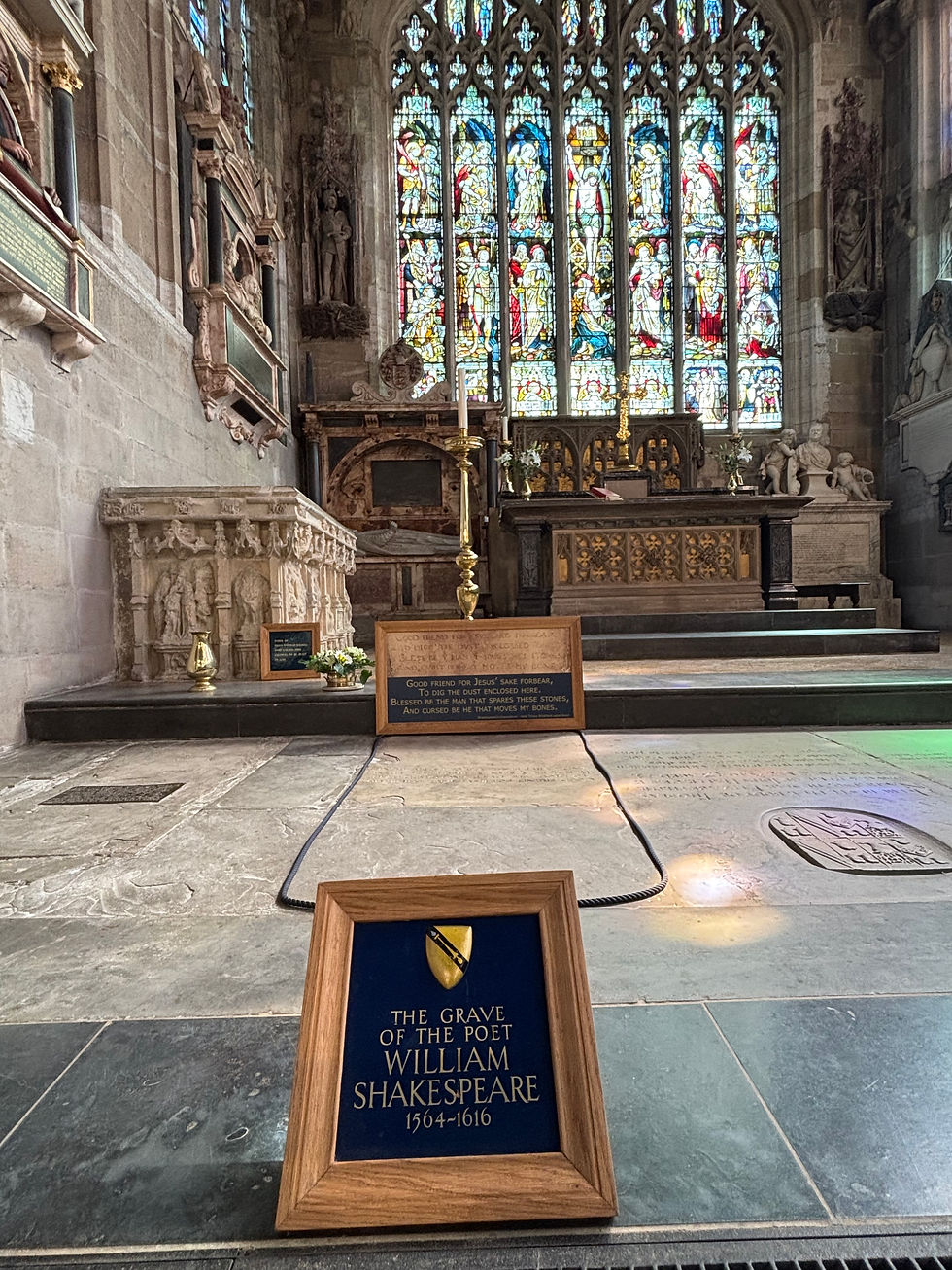 the grave of the poet, William Shakespeare
