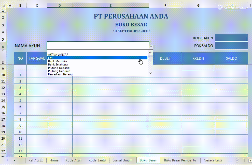 Aplikasi Buku Kas Umum