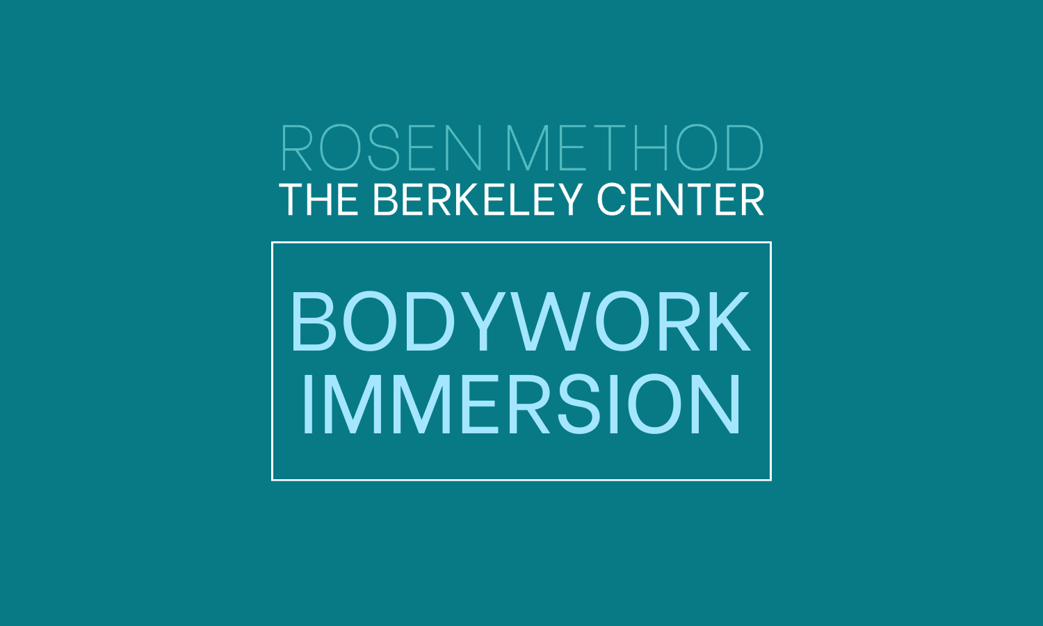 Spring Bodywork Intensive May 2-9, 2026