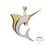 Miniatura: Ciondolo Blue Marlin in Argento 925 bicolore oro, png