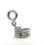 Thumbnail: Ciondolo Charms Colosseo in argento 925 con zirconi tricolore incastonati