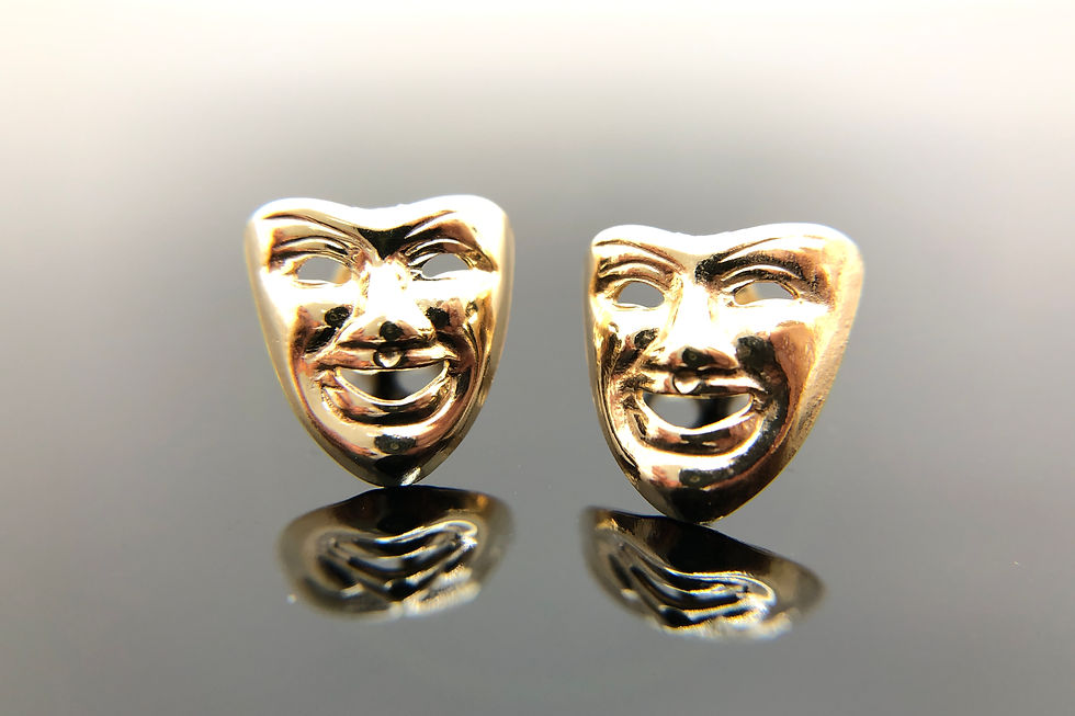 Miniaturbild: Orecchini a lobo Arlecchino Veneziano dorato