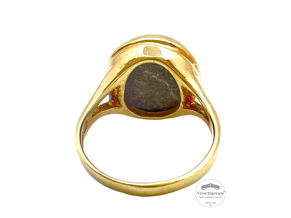 Thumbnail: Anello Chevalier elegante in argento 925 con moneta originale antica Romana