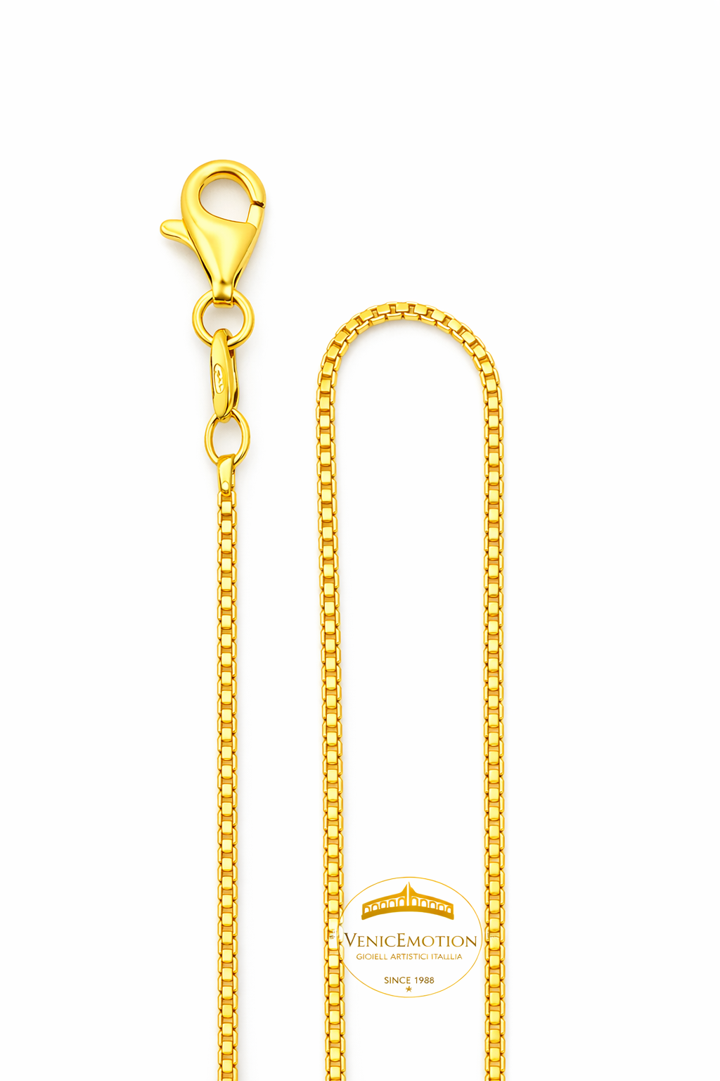 Collana Veneziana in argento 925 con bagno in oro 24 carati, png