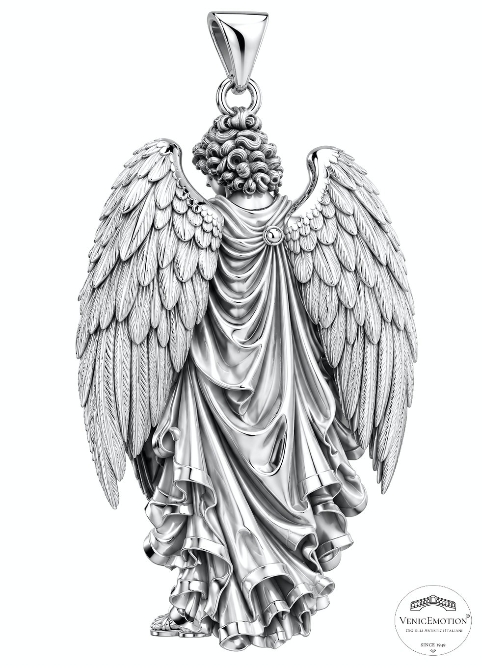 Miniaturbild: Ciondolo Arcangelo Michele tridimensionale in Argento 925, png