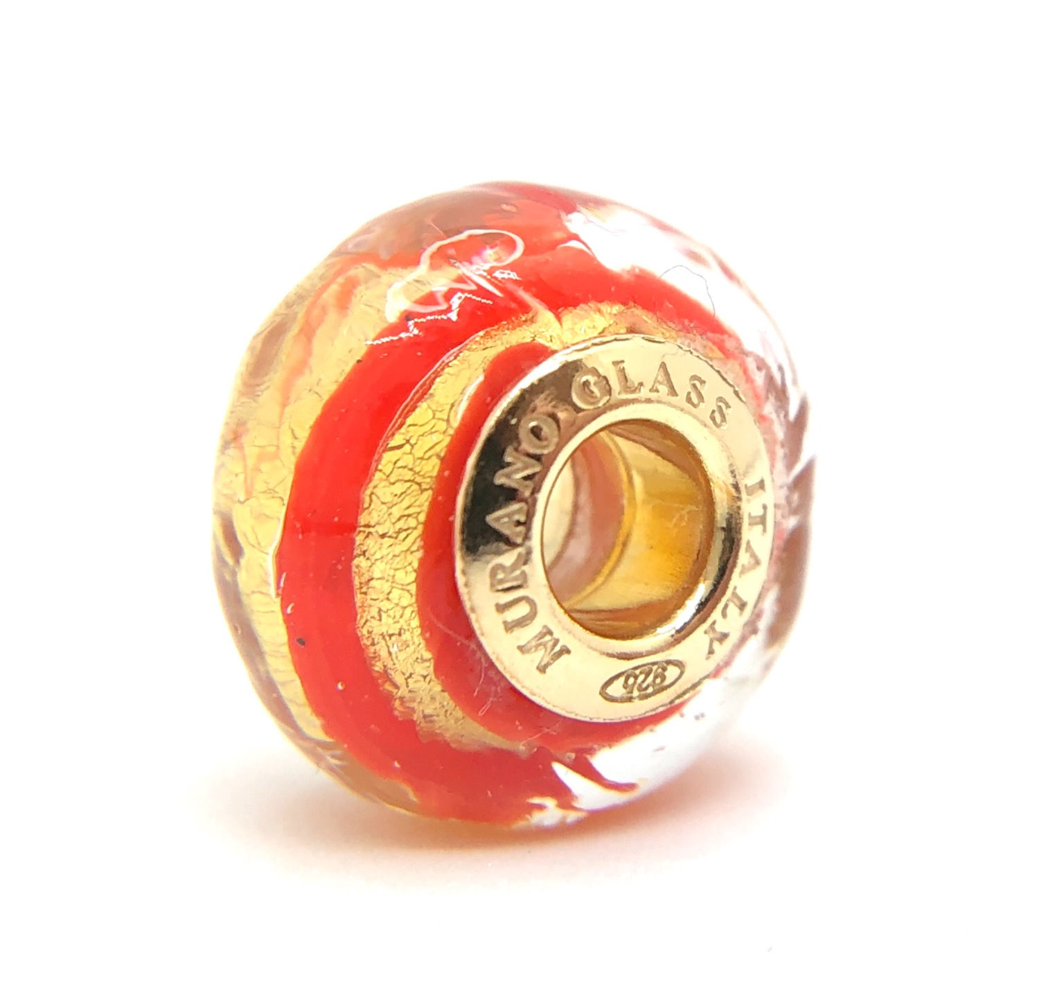 Wertvolle Perle aus originalem Muranoglas