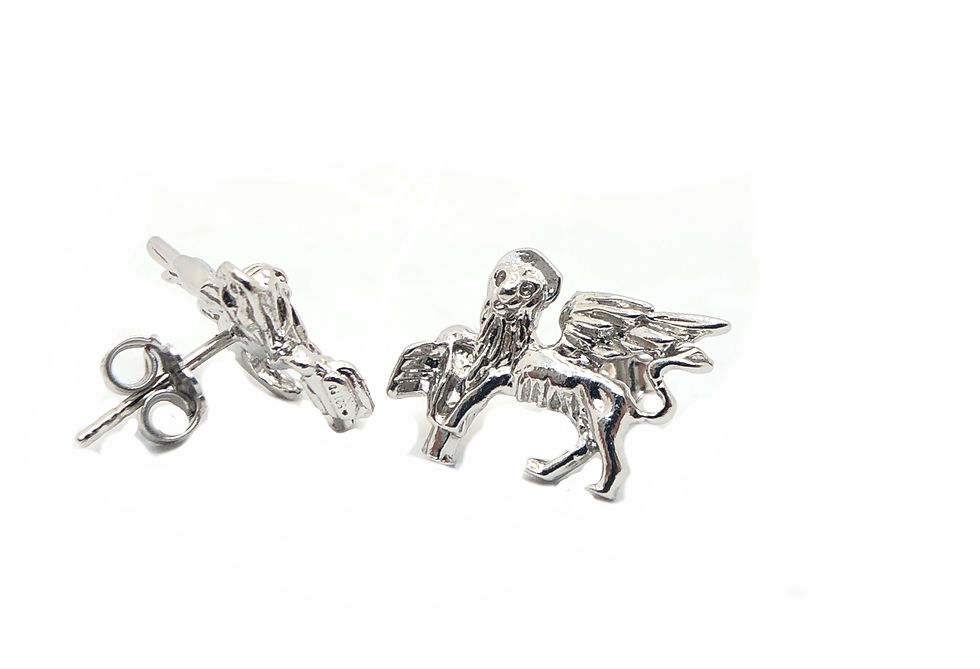 Orecchino Leone di San Marco in argento 925