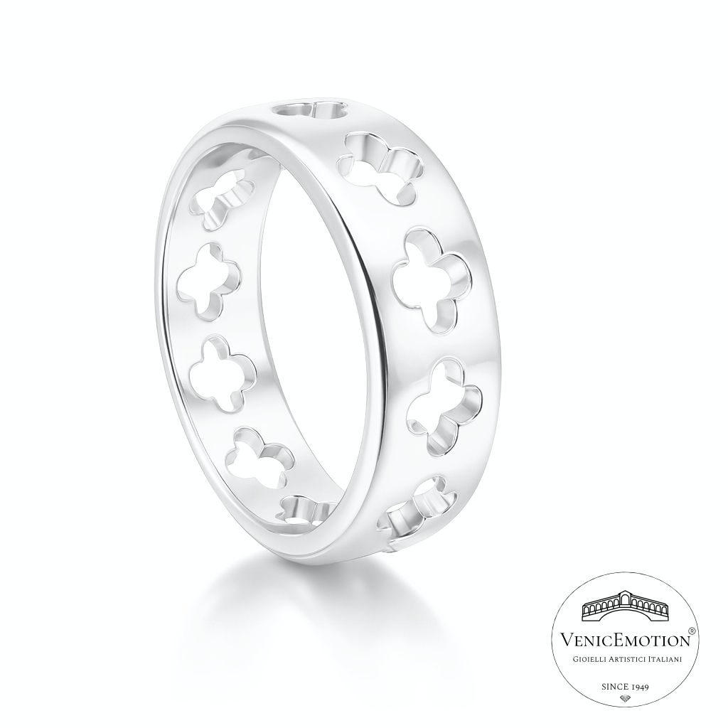 Fede Veneziana in oro bianco con rosoni, jpg