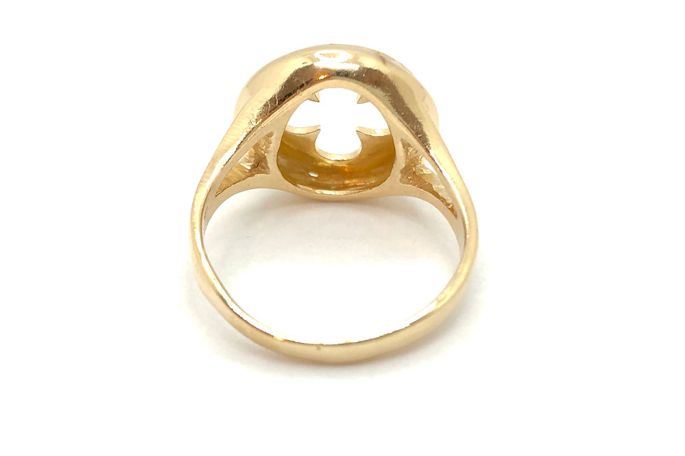Anello "Chevalier" con Rosone Veneziano in stile Gotico Fiorito