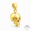 Miniaturbild: Ciondolo teschio lucido, in argento 925 dorato, png