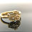 Miniaturbild: Anello Colombina veneziana in argento 925 dorato, con zirconi brillanti, jpg