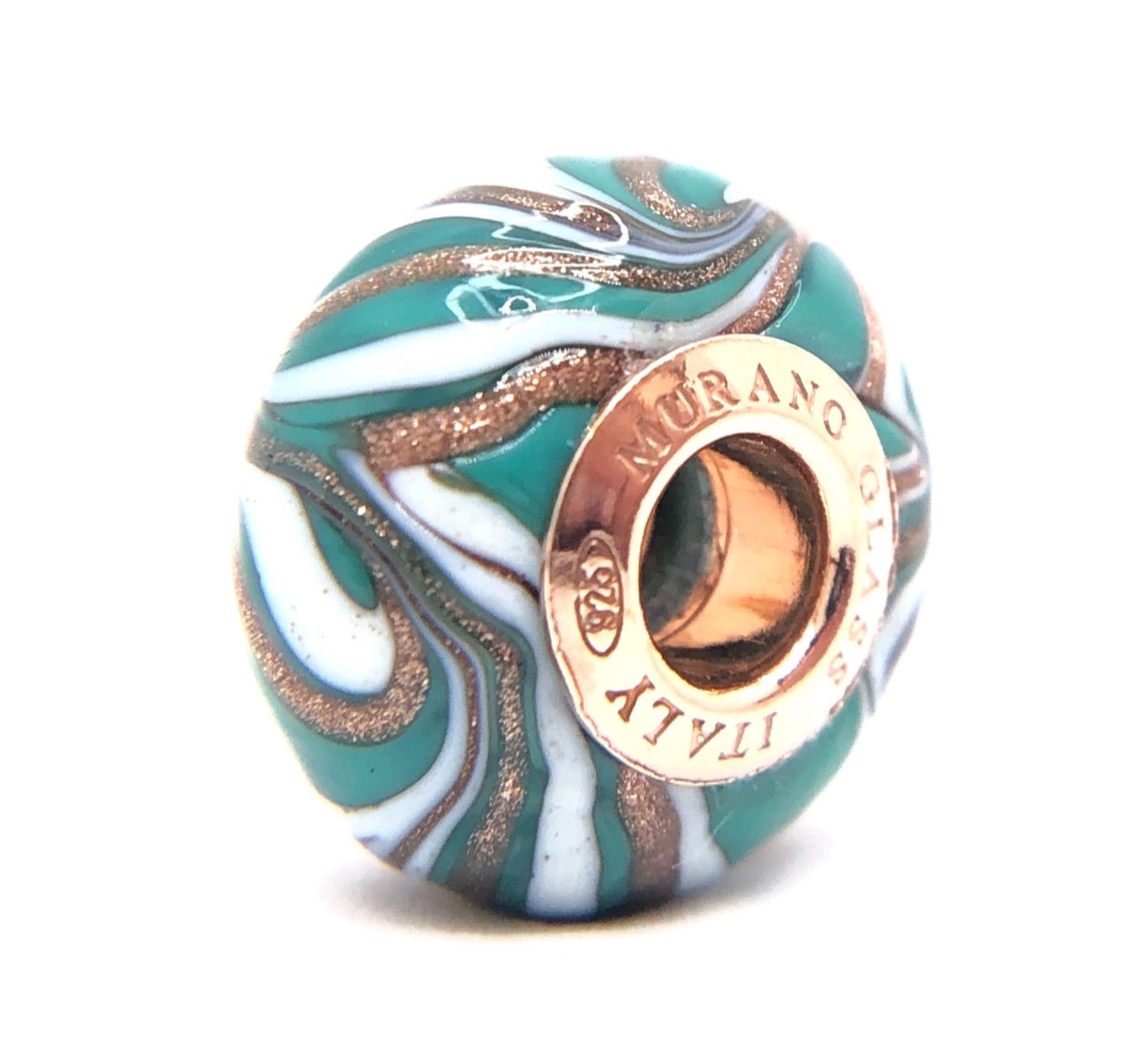 Wertvolle Perle aus originalem Muranoglas