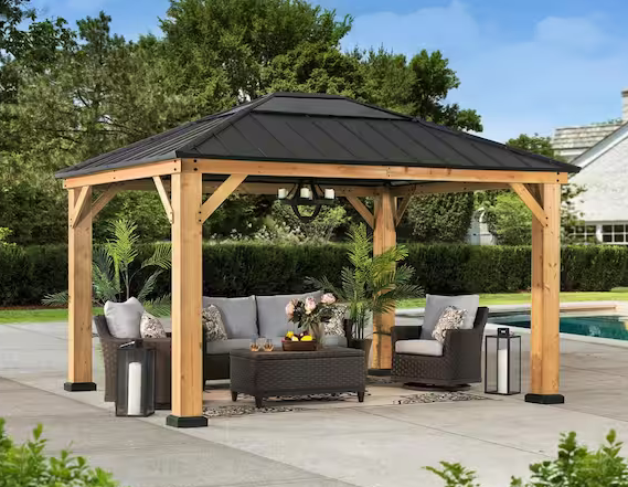 Mavis 13 X 11 Cedar Framed Gazebo service image