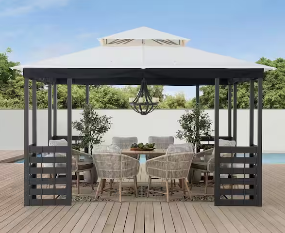 Summercove Brook Park 11 X 13 White 2-tier Gazebo service image