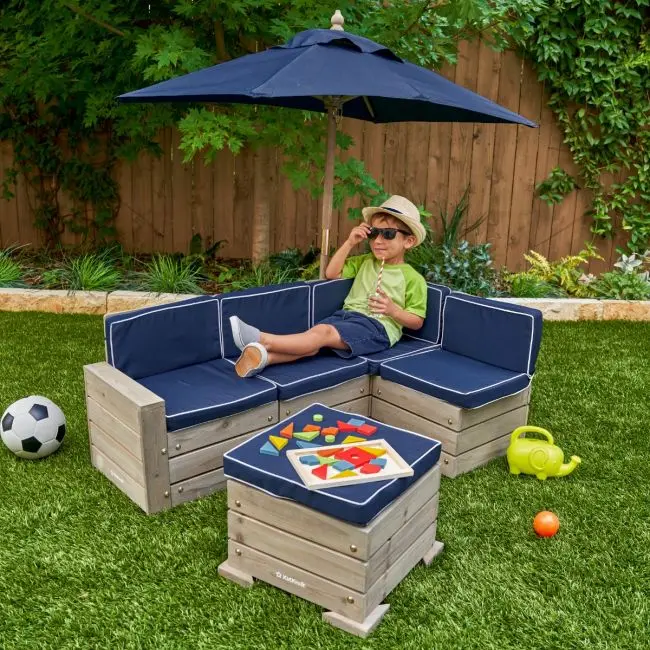 Outdoor Sectional, Ottoman Umbrella Set service image