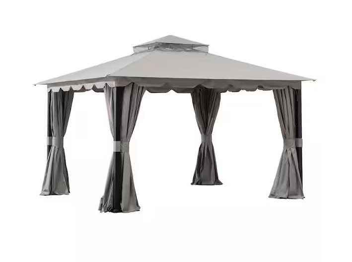 Athenea 11 X 13 Gray Steel Gazebo service image