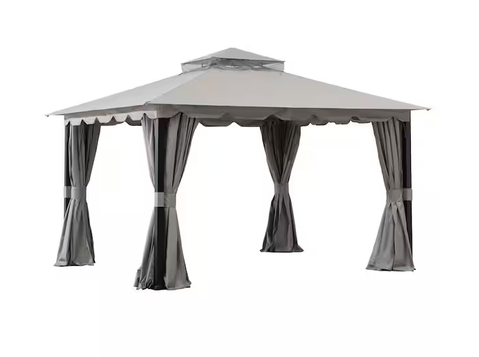 Athenea 11 X 13 Gray Steel Gazebo service image