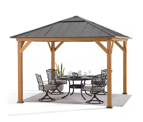 11 X 11 Outdoor Patio Cedar Framed Hardtop Gazebo service image
