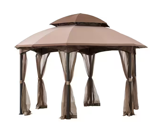 Bourbon 135 X 135 Brown Steel Gazebo service image