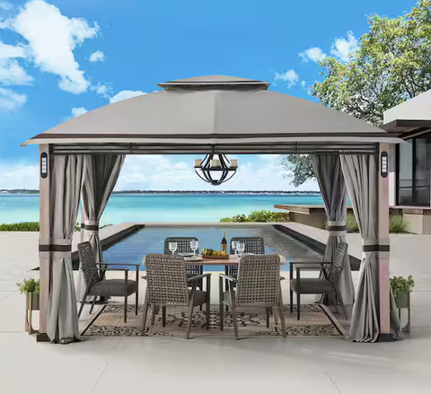 Summercove Monterey Park 10 X 13 Gazebo With Led Lighting service image