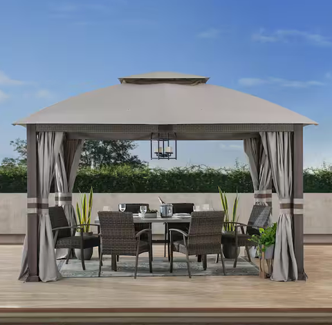 Summercove Fiona 11 X 13 Light Gray 2-tier Gazebo service image