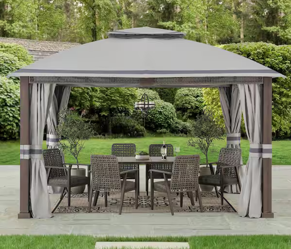 Summercove Fiona 11 X 13 Gray 2-tier Gazebo service image