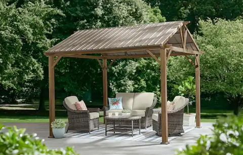 Providence Place 11 W X 10 D Brown Hard Top Gazebo service image