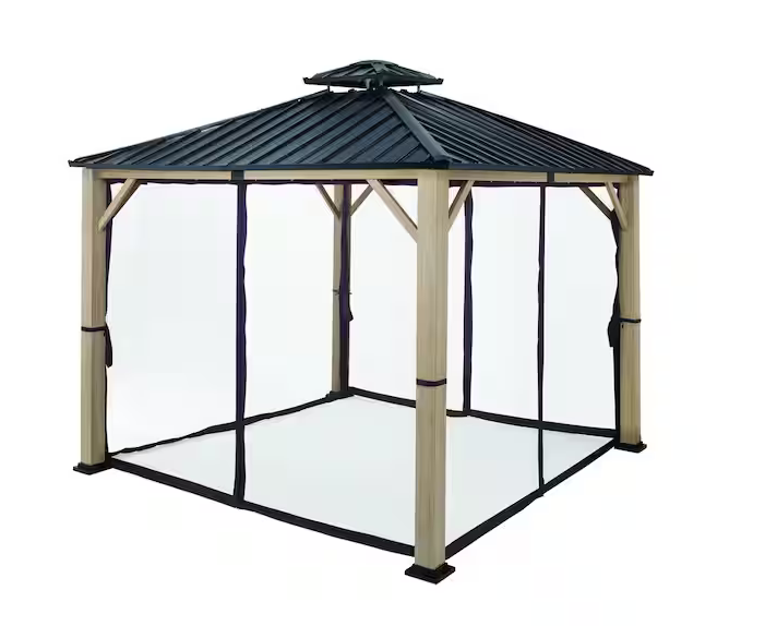 Lorston 12 X 12 Hard Top Gazebo With Netting service image